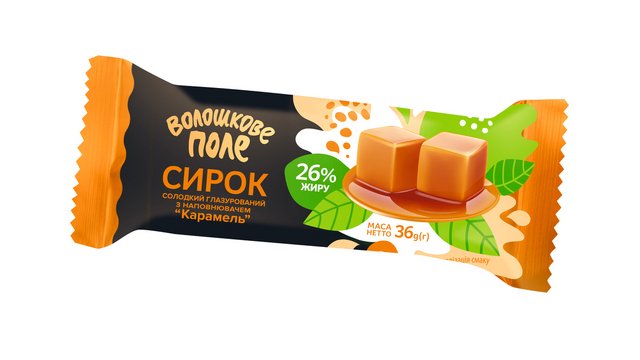 Сирок глазурований ВОЛОШКОВЕ ПОЛЕ карамель 26%, 36г